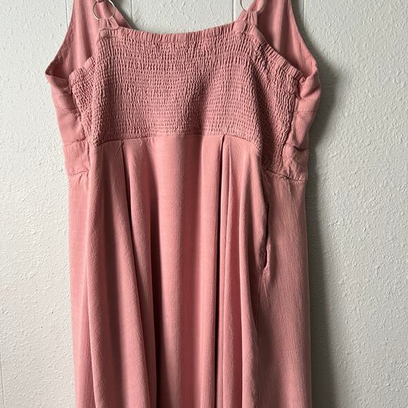 Button Front Midi Dress Womens 2X Smocked Fairy Cottagecore Soft Girl Romantic - Picture 8 of 15